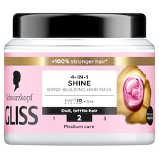 Gliss 4 az 1-ben ragyogás hajmaszk 400 ml
