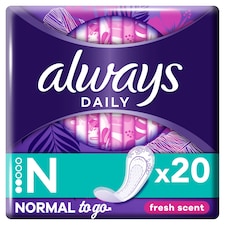 Always Dailies Normal To Go Fresh Tisztasági Betét, 20 db