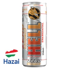 HELL ZERO fehér őszibarackízű energiaital 250 ml