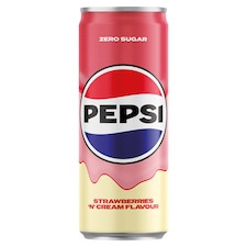 Pepsi Zero colaízű energiamentes szénsavas üdítőital eper- és vanília ízesítéssel 250 ml