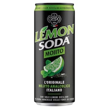 Fonti Di Crodo Lemon Soda szénsavas mojito-citrom üdítőital lime és menta ízesítéssel 33 cl