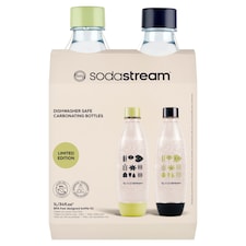 Sodastream levél mintás mosogatógépben mosható műanyag szénsavasító palack 2 x 1 l