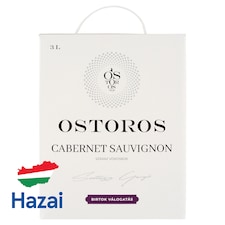 Ostorosbor Bag-In-Box Felső-Magyarországi Cabernet Sauvignon száraz vörösbor 13% 3 l