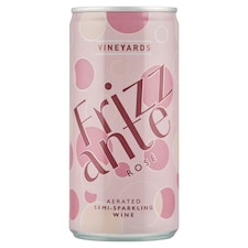 Vineyards Frizzante Rosé szén-dioxid hozzáadásával készült rosé gyöngyözőbor 9,5% 200 ml