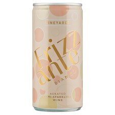 Vineyards Frizzante Bianco szén-dioxid hozzáadásával készült fehér gyöngyözőbor 10% 200 ml