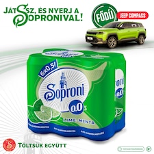 Soproni lime-menta ízű alkoholmentes sörital 0,0% 6 x 500 ml