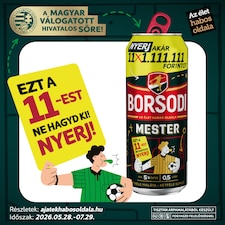 Borsodi Mester minőségi világos sör 5% 0,5 l