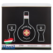 Zwack Unicum gyógynövénylikőr + 2 pohár fém díszdobozban 40% 0,5 l
