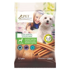 Pet Specialist Mini fogtisztító rúd kis méretű, felnőtt kutyák számára 12 db 270 g