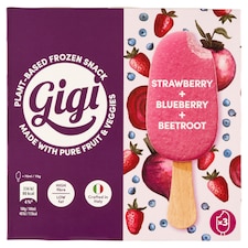 Gigi eper-áfonya-cékla ízű növényi alapú pálcikás jégkrém 3 x 70 ml