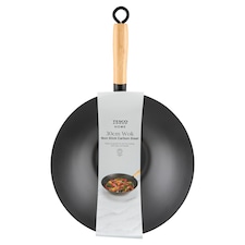 Home szénacél wok serpenyő  30 cm