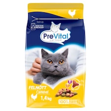 PreVital száraz macskaeledel, macskatáp felnőtt macskáknak csirkével 1,4 kg