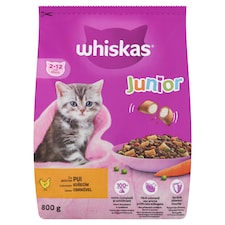 Whiskas Junior teljes értékű szárazeledel kölyökmacskáknak csirkével 800 g