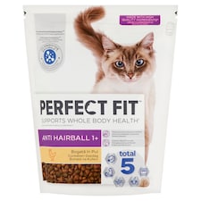 Perfect Fit Anti Hairball 1+ csirkében gazdag teljes értékű szárazeledel felnőtt macskák számára 1,4