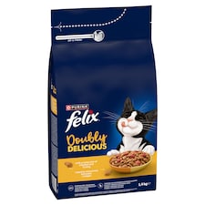 Purina Felix Doubly Delicious csirke és pulyka keverékével, céklával száraz macskaeledel 1,4 kg