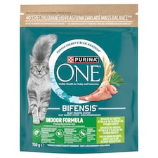 Purina One Indoor Formula pulykában és teljes kiőrlésű gabonákban gazdag száraz macskaeledel 750 g