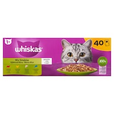 Whiskas 1+ Vegyes Menü teljes értékű nedves eledel felnőtt macskáknak 40 x 85 g (3,40 kg)