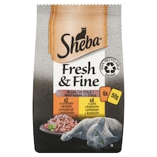 Sheba Fresh & Fine teljes értékű nedves eledel felnőtt macskáknak mártásban 6 x 50 g (300 g)