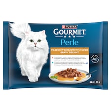 Purina Gourmet Perle Gravy Delight teljes értékű állateledel felnőtt macskák számára 4 x 85 g