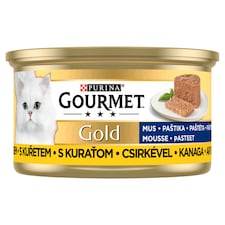 Purina Gourmet Gold csirkével pástétom nedves macskaeledel 85 g