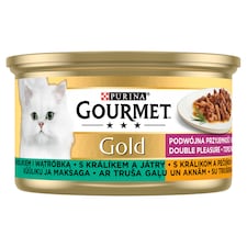 Purina Gourmet Gold Duó Élmény Nyúllal és májjal nedves macskaeledel 85 g