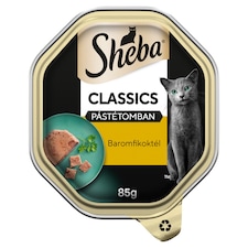 Sheba teljes értékű eledel felnőtt macskáknak szárnyas válogatás alutálca 85 g