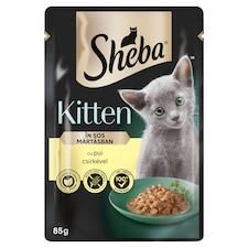 Sheba Kitten teljes értékű nedves eledel kölyökmacskáknak mártásban csirkével 85 g