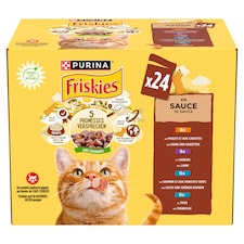 Purina Friskies szószban csirkével/báránnyal/lazaccal/tonhallal nedves macskaeledel 24 x 85 g