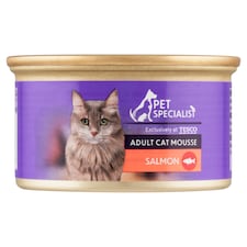Pet Specialist teljes értékű állateledel felnőtt macskák számára, pástétom lazaccal 85 g