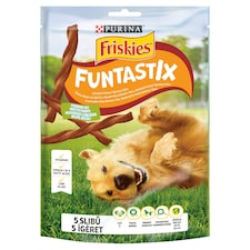 Purina Friskies Funtastix ízletes bacon és sajt ízesítésű kutya jutalomfalat 175 g