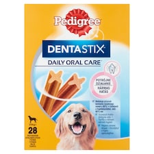 Pedigree DentaStix kiegészítő állateledel 4 hónapnál idősebb kutyák számára 25 kg+ 28 db 1,08 kg