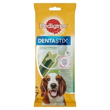 Pedigree DentaStix Daily Fresh kiegészítő eledel 4 hónapnál idősebb kutyák számára 10-25 kg 180 g