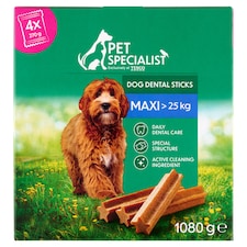 Pet Specialist fogápoló rágórúd kiegészítő állateledeled nagytestű felnőtt kutyák számára 4 x 270 g