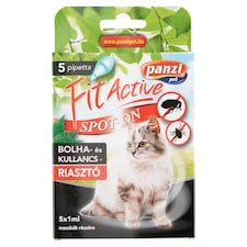 Panzi Fit Active Spot-On bolha- és kullancsriasztó macskák részére 5 x 1 ml