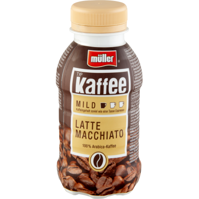 Müller Kaffee Espresso Macchiato Arabica-Robusta kávéval ízesített zsírszegény tejital 250 ml