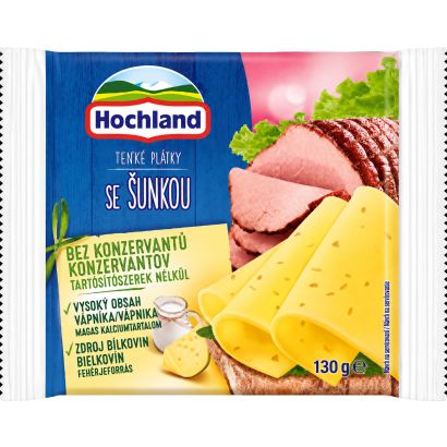 Hochland szeletelt lapkasajt sonkás 130 g