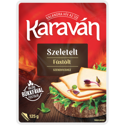 Karaván szeletelt füstölt zsíros ömlesztett sajt 125 g