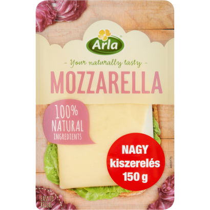 Arla félzsíros, félkemény, szeletelt mozzarella sajt 150 g
