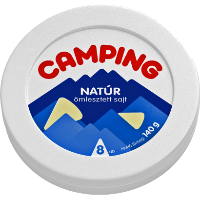 Camping natúr kenhető félzsíros ömlesztett sajt 8 db 140 g