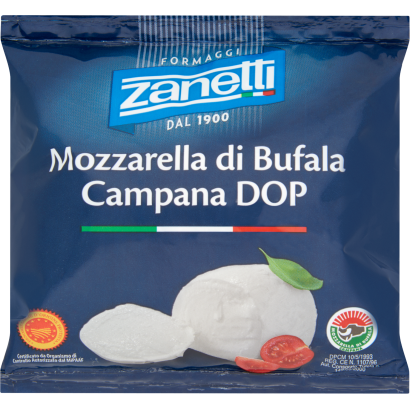 Zanetti bivalytejből készült mozzarella lágy zsíros sajt 280 g