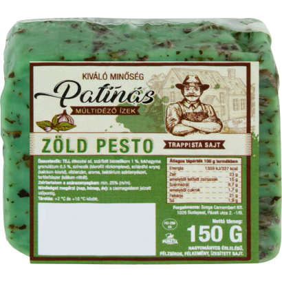 Patinás zöld pesto trappista sajt 150 g
