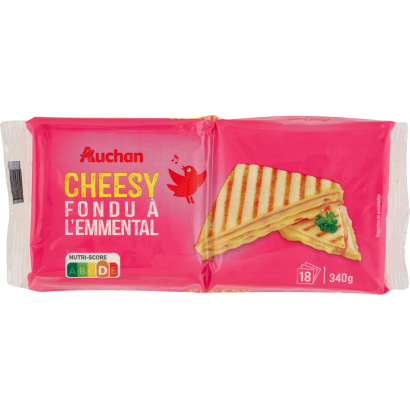 Auchan Nívó Cheeesy tejtermék ementáli sajttal szeletelt 340 g