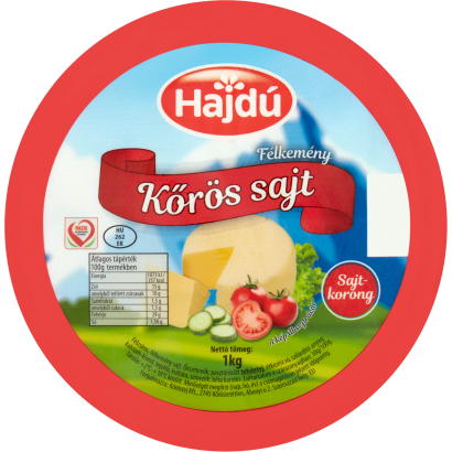 Hajdú Kőrös félzsíros, félkemény sajtkorong 1 kg