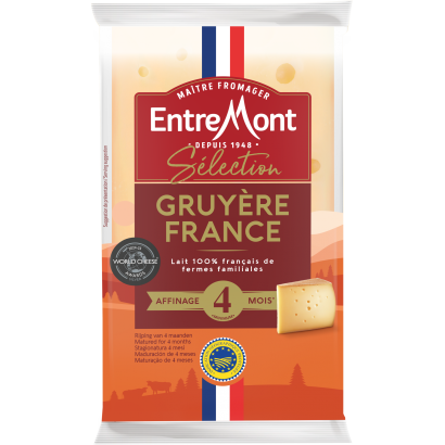 Entre Mont zsíros, kemény, francia nyerstejes Gruyere sajt 200 g