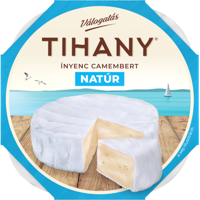 Tihany Válogatás Ínyenc Camembert natúr, zsírdús lágy sajt 120 g