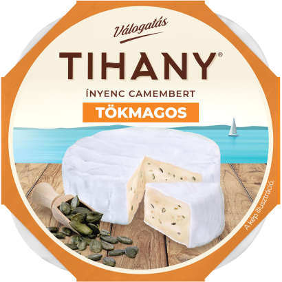 Tihany Válogatás Ínyenc Camembert tökmagos zsírdús lágy sajt 120 g