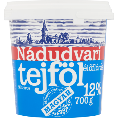 Nádudvari élőflórás, félzsíros tejföl 12% 700 g