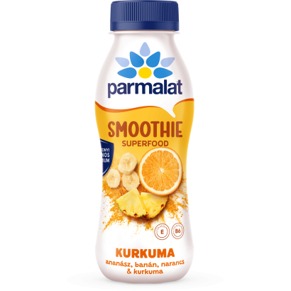 Parmalat Smoothie ananászos, banános, narancsos zsírszegény savanyú tejkészítmény kurkumával 330 g