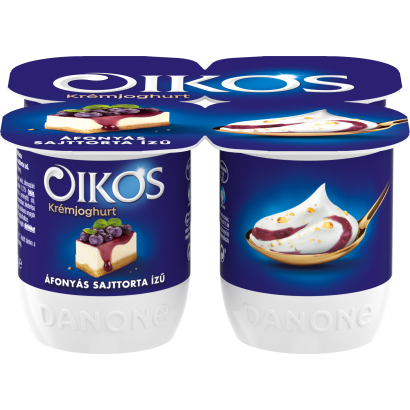 Danone Oikos Görög élőflórás áfonyás sajttorta ízű krémjoghurt 4 x 125 g