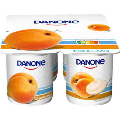 Danone sárgabarackízű, élőflórás, zsírszegény joghurt 125 g